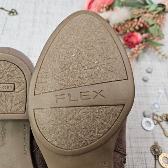 LifeStride Ally Ankle‎ Boots Booties Tan Brown Size 11 Wide 11W - Picture 9 of 12